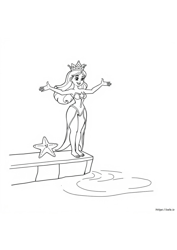 Splash Queen Coloring Page