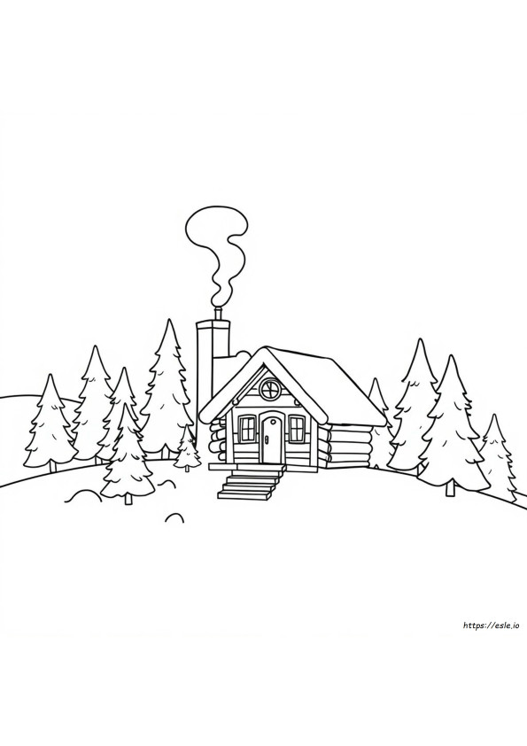 Free Printable Cabin Coloring Pages