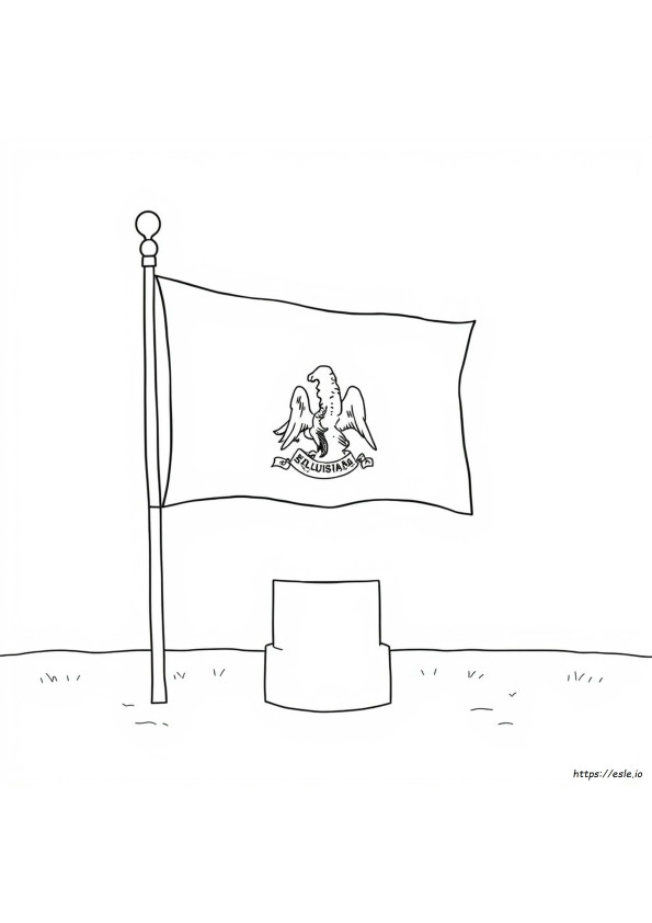 Bendera Negara Bagian Louisiana Gambar Mewarnai