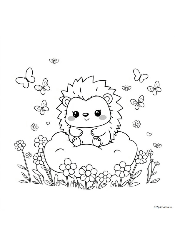 Arici Kawaii De Colorat