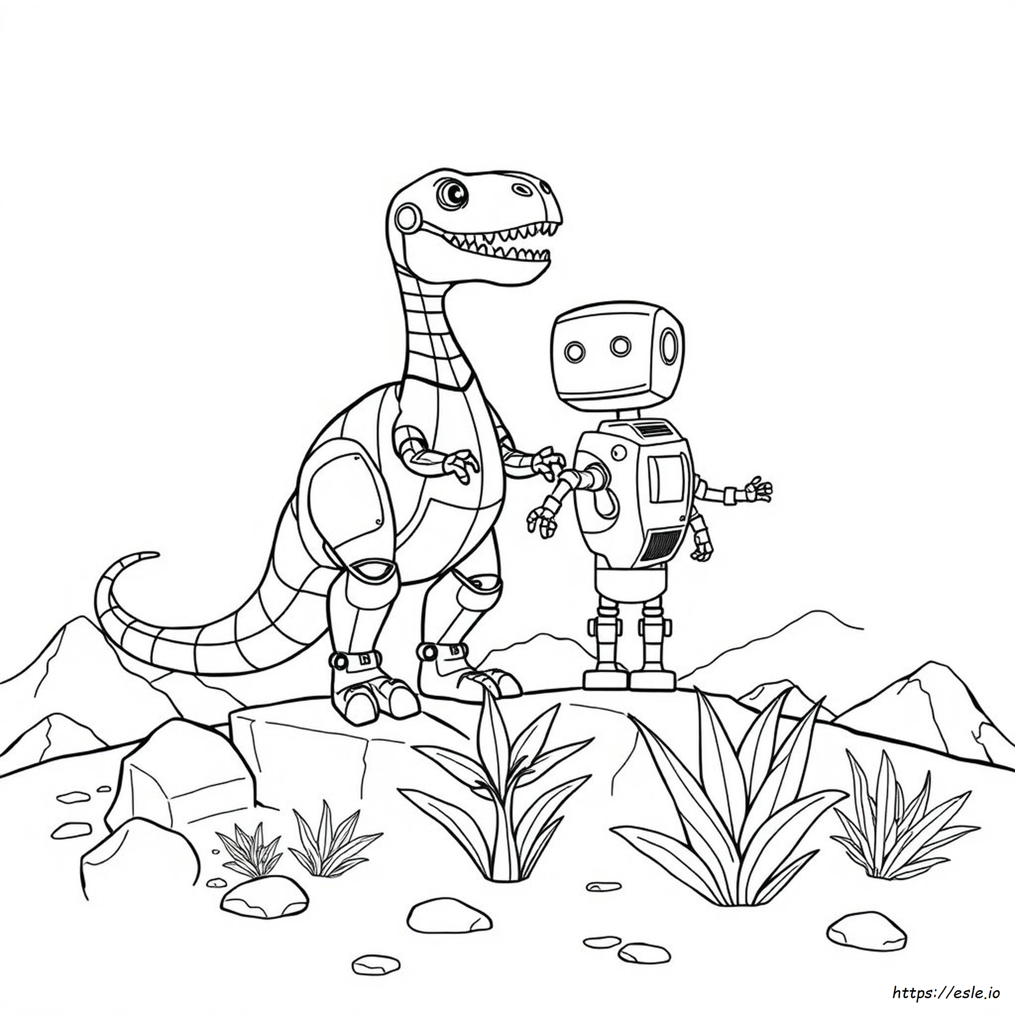 Coloriage Dinosaure Robot