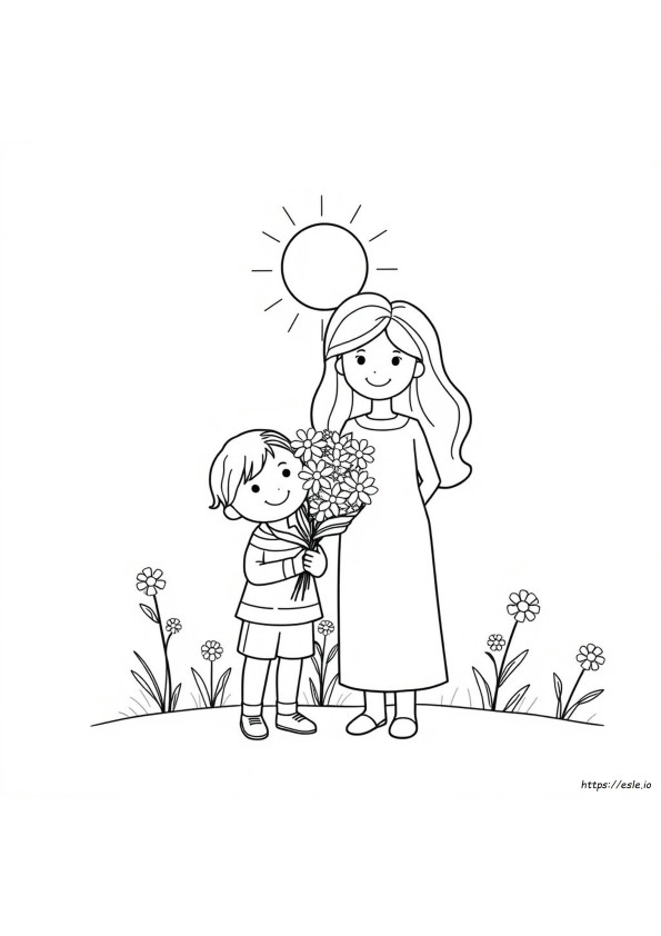 Coloriages Gratuits Fête Des Mères À Imprimer Pour Tout-Petits