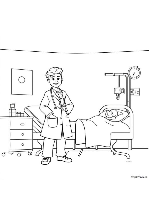 Printable Doctor Coloring Pages