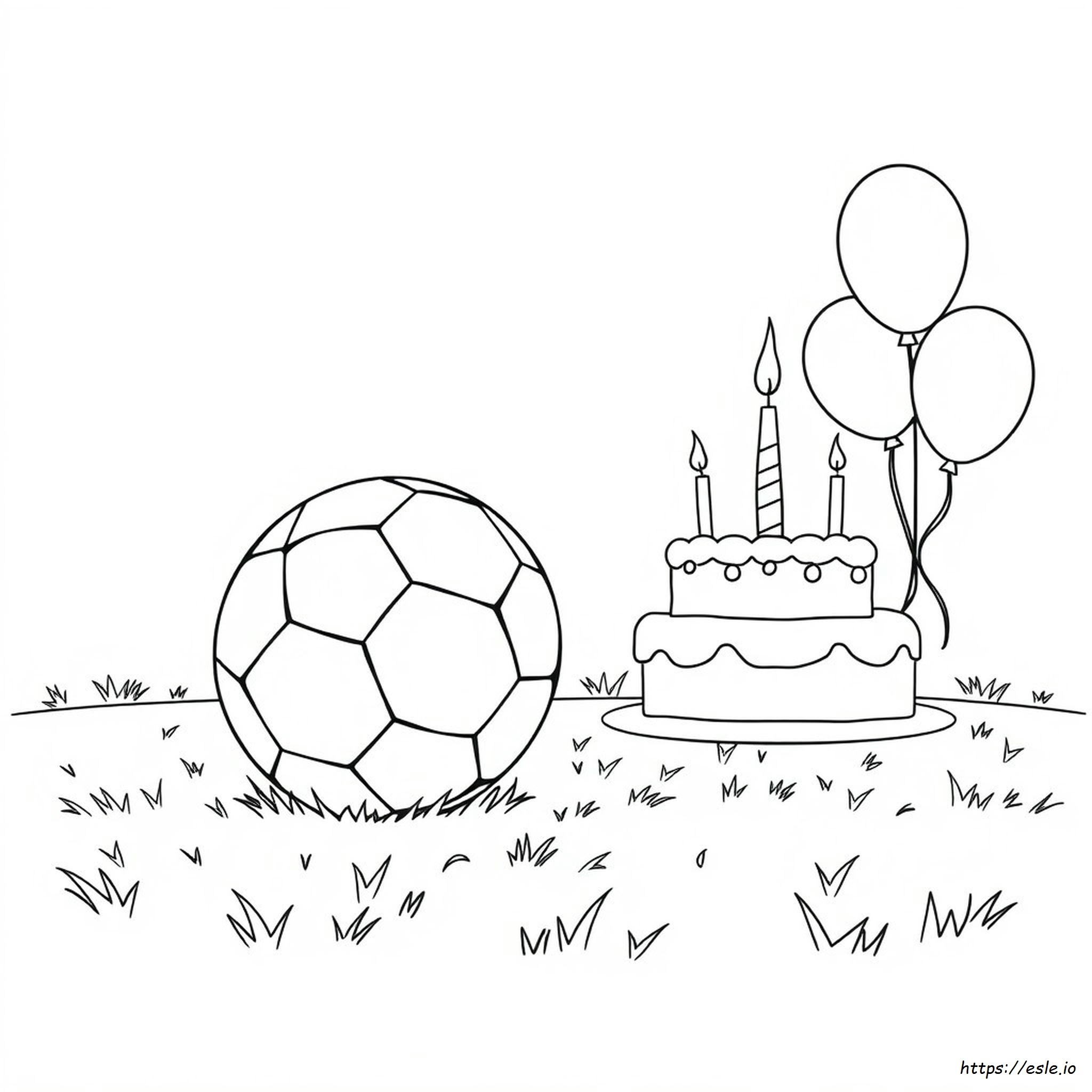 Soccer Birthday Coloring Page