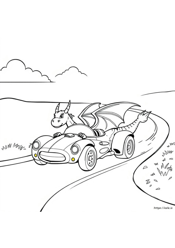 ドラッグカー ぬりえ