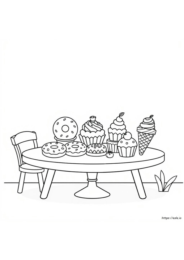 Cartoon Food Coloring Pages