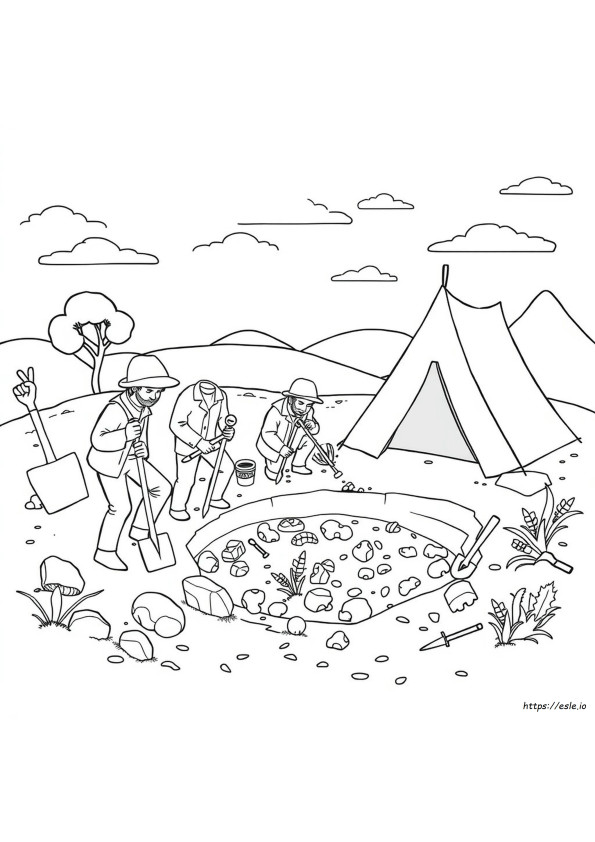 Archeology Coloring Pages