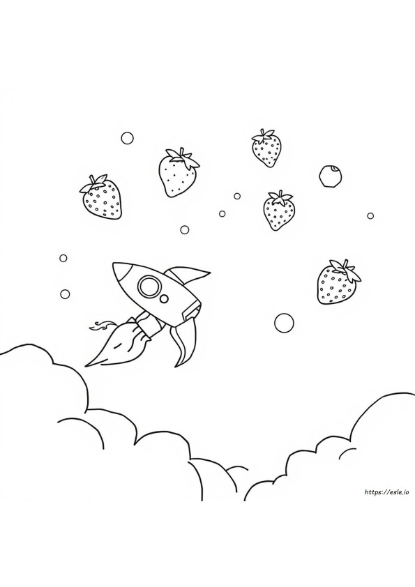 Rocket Fruit Coloring Page