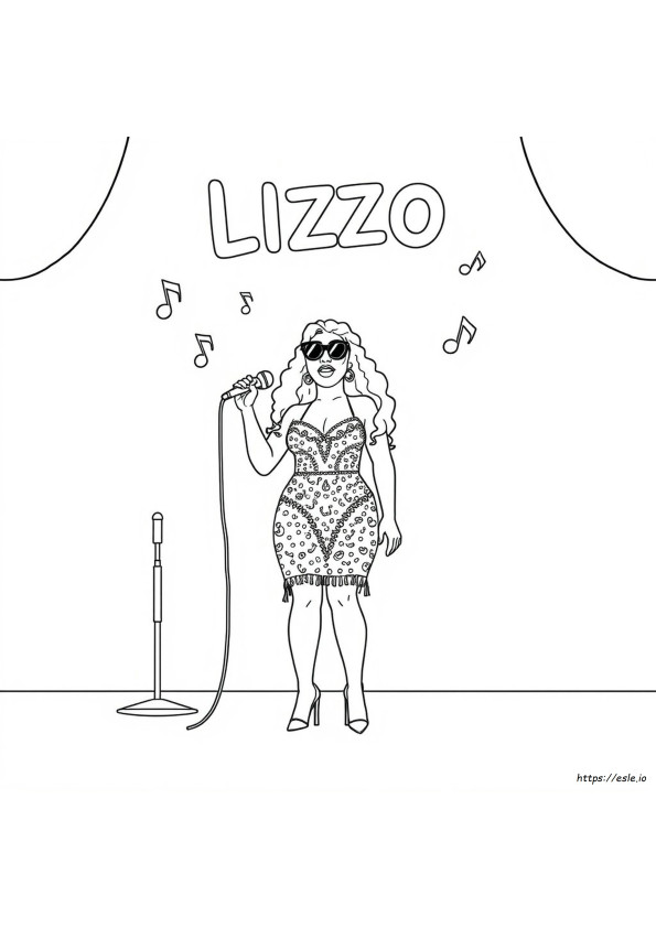 Lizzo Coloring Page