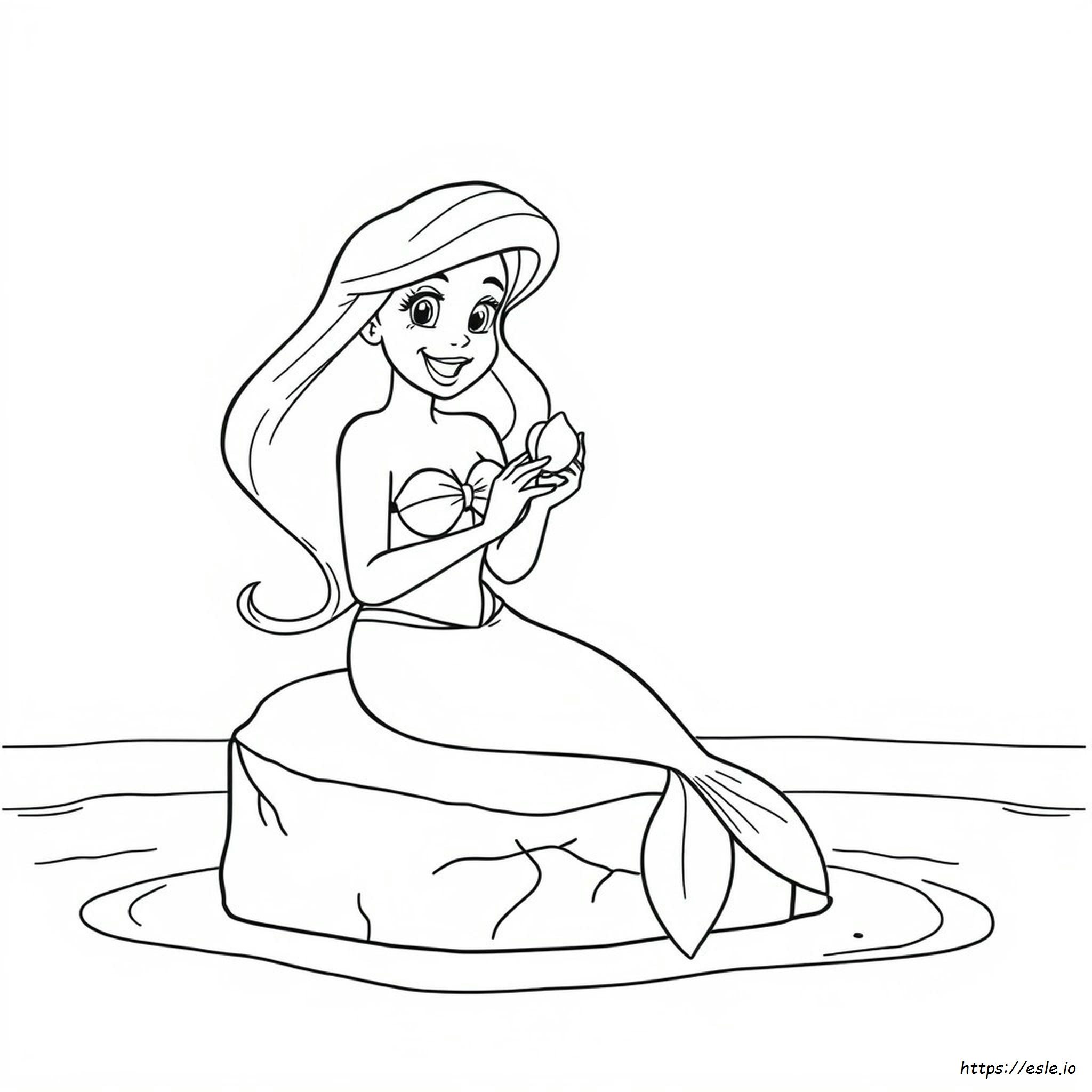 La Sirenita Ariel Para Colorear
