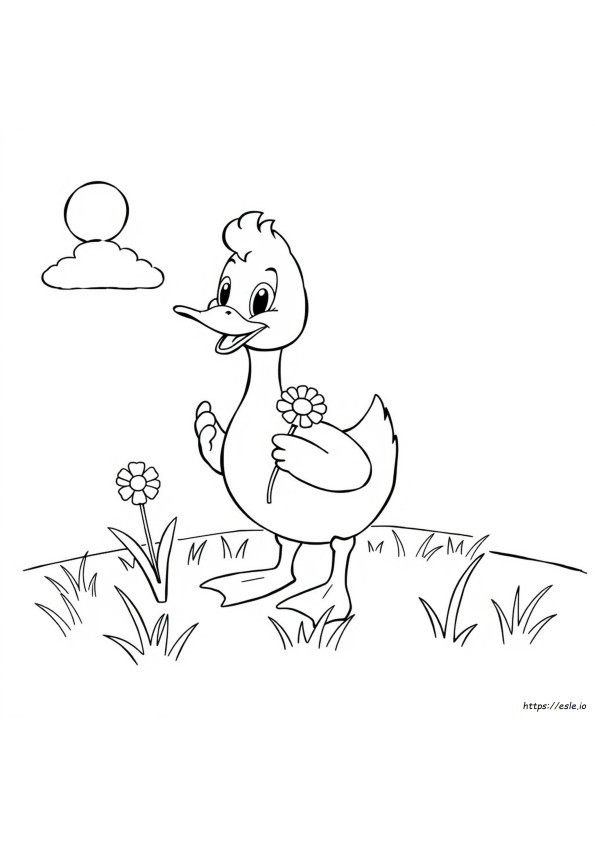 Coloring Pages Lalafanfan Duck Drawing