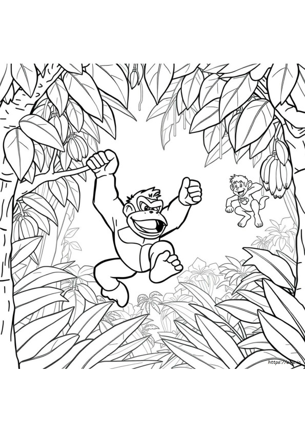 Disegni Di Donkey Kong Da Colorare
