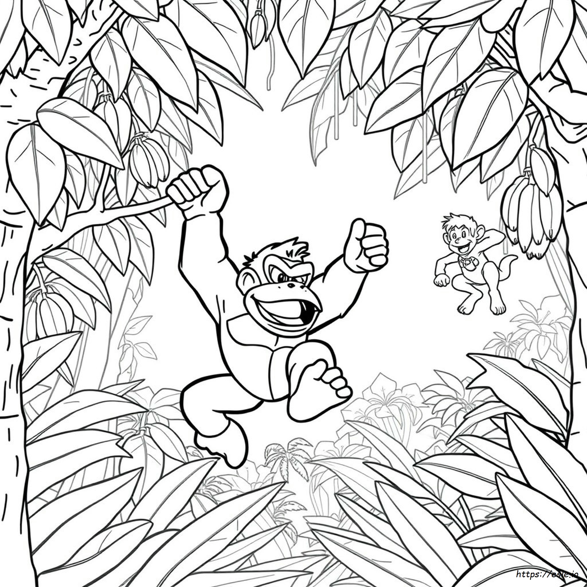 Coloring Pages Of Donkey Kong