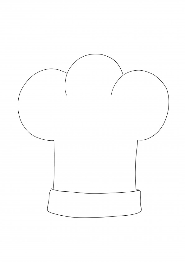 Chef's Hat imagem gratuita para imprimir e colorir - uma ótima maneira de aprender sobre profissões