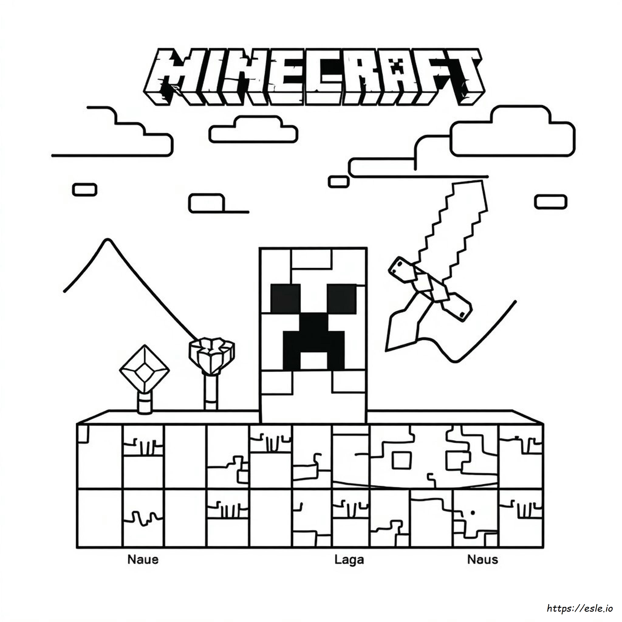 Coloring Squared Minecraft Color By Number