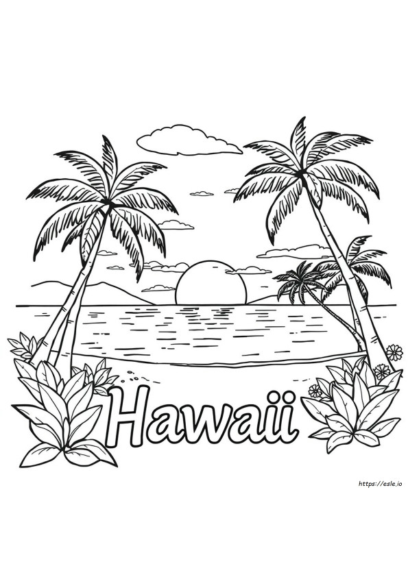 Adult Coloring Pages Hawaii