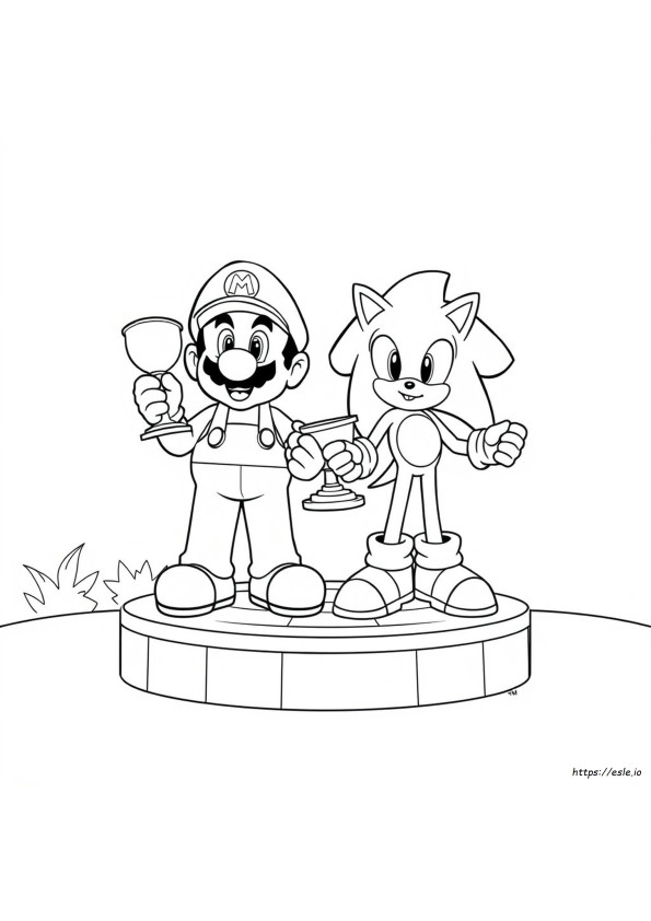 Mario And Sonic Coloring Sheets
