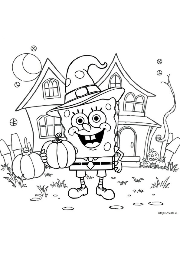 Spongebob Halloween Da Colorare