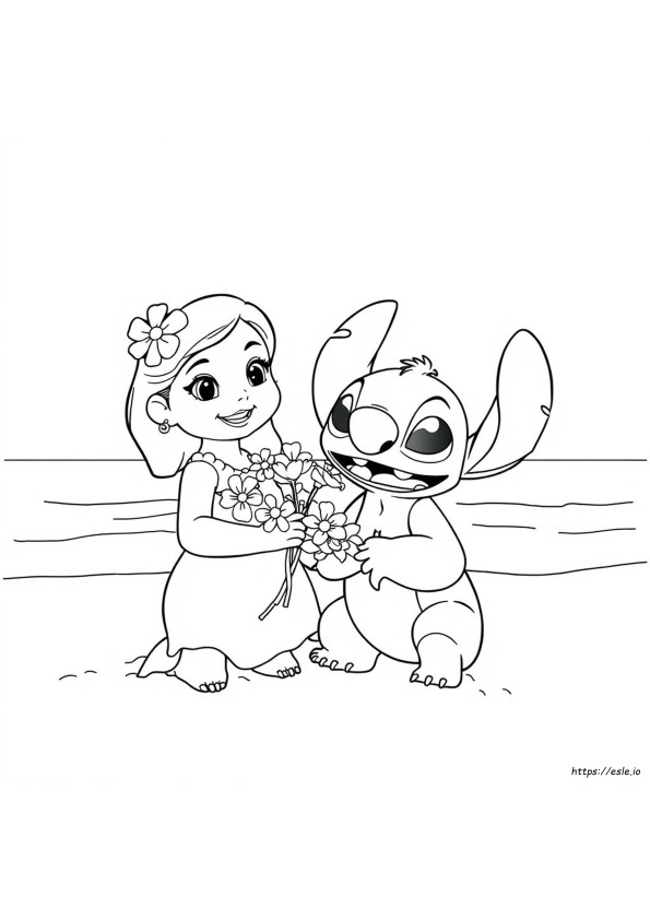 Lilo.And Stitch Coloring Page