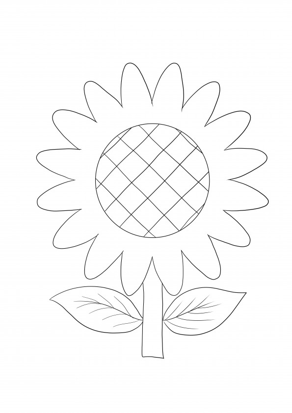 Sunflower Emoji to print for free for children of all ages