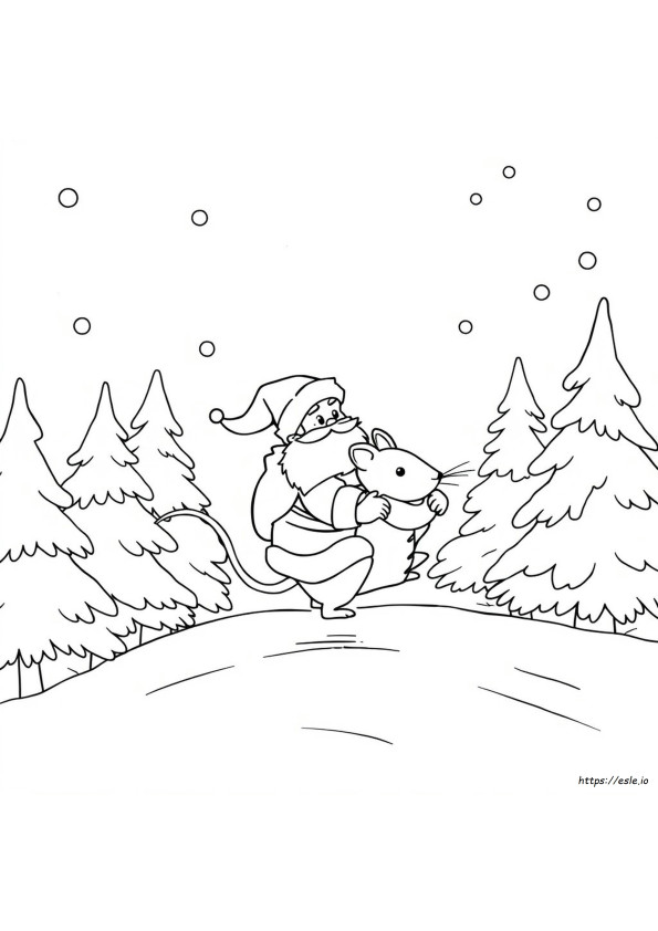 Santa Mouse Color Pages From The Book