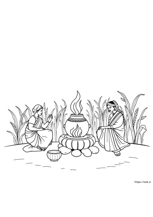Pongal Kleurplaten