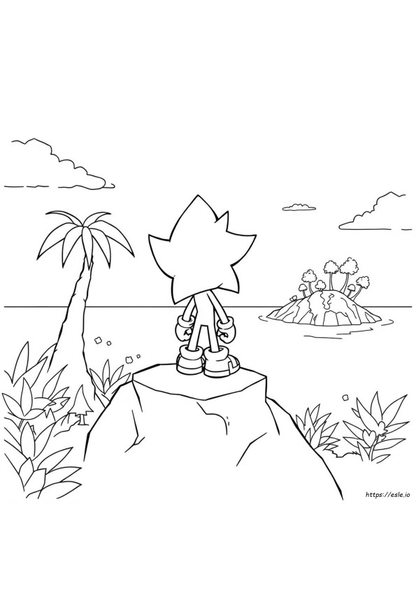 Green Sonic Coloring Pages