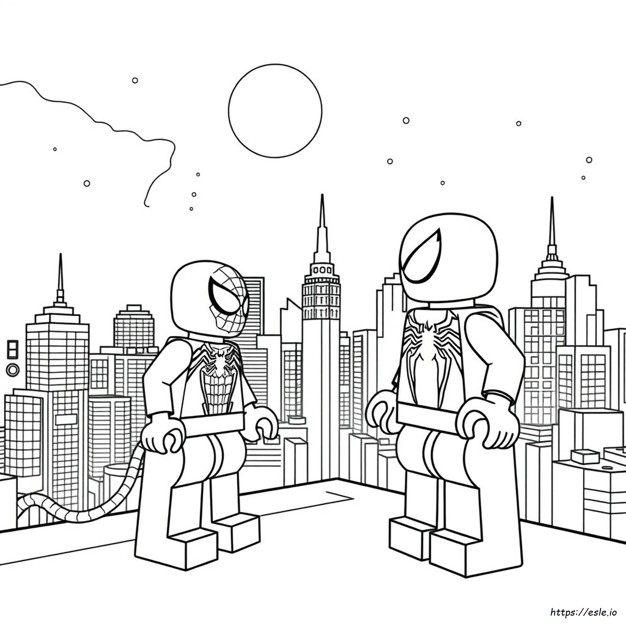 Dibujos Para Colorear De Lego Spiderman Y Venom