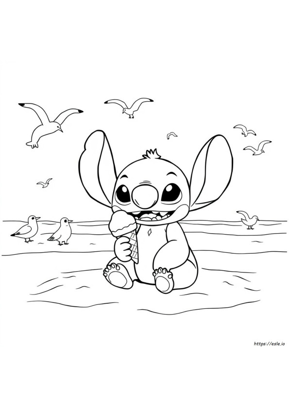 Cute Stitch Colouring Pages