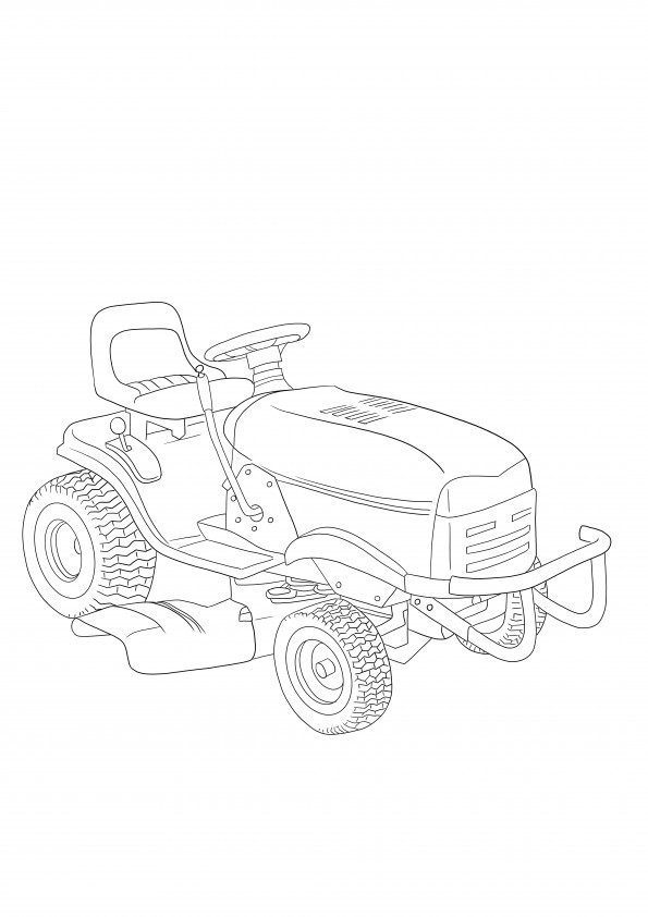 Husqvarna Riding Lawn Mower free to color and easy to print
