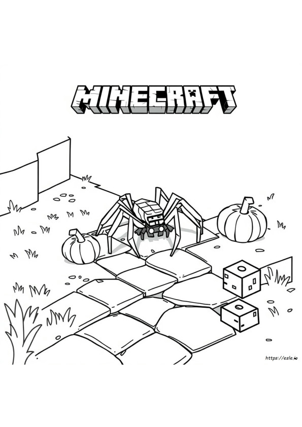 Minecraft Spider Coloring