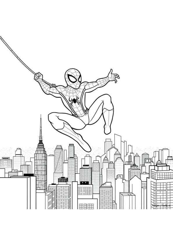 Spider Man Picture Coloring Page