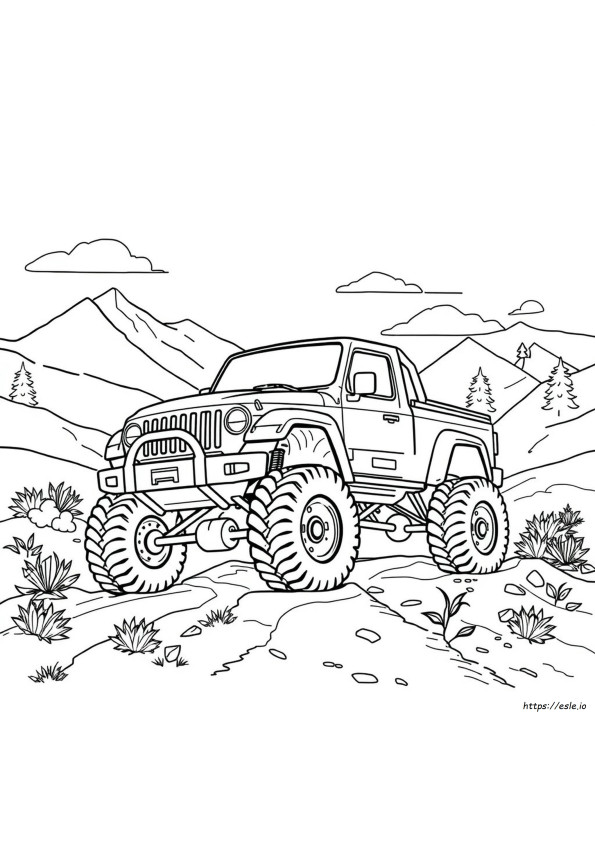 Jacked Up Truck Coloring Pages