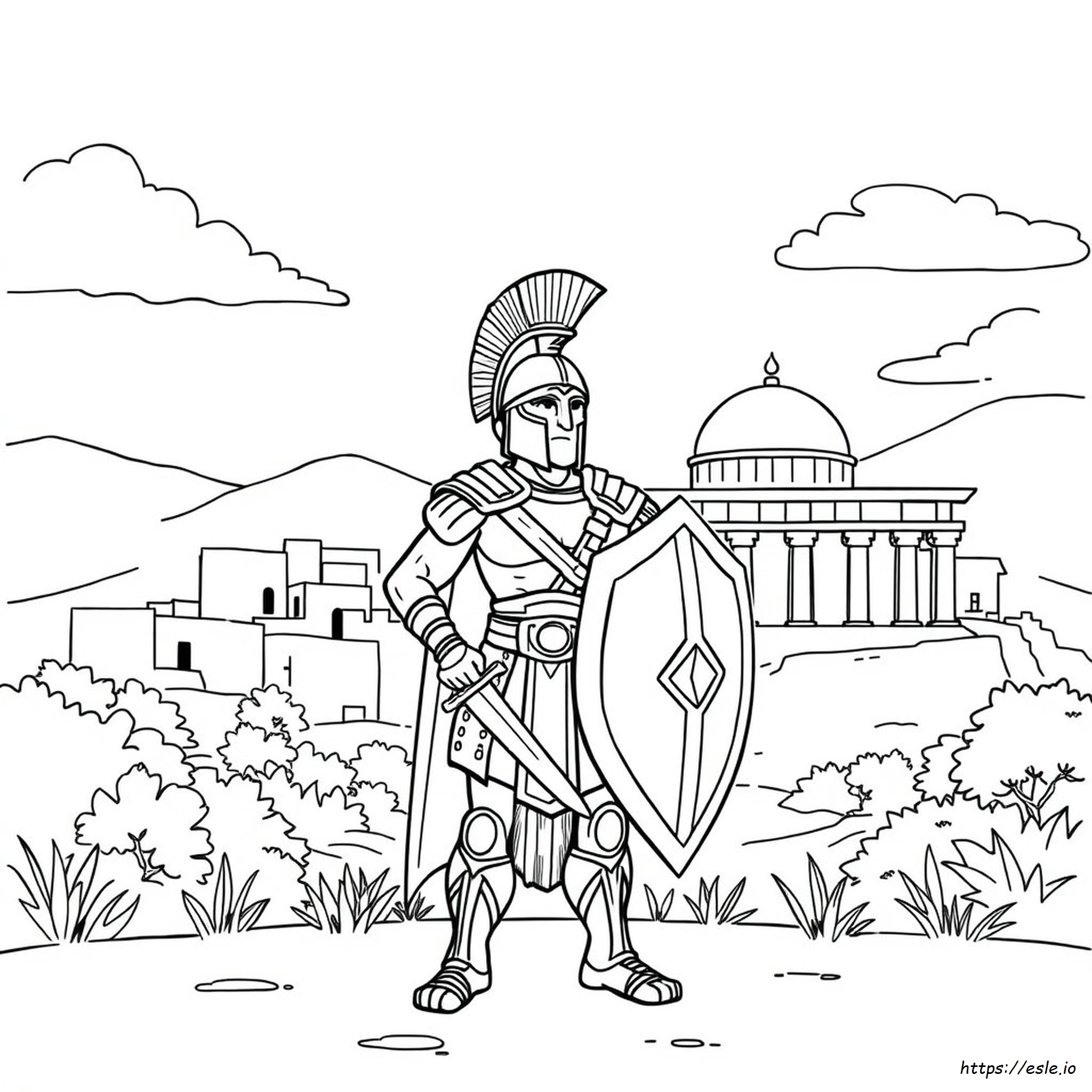 Coloriage Spartiate