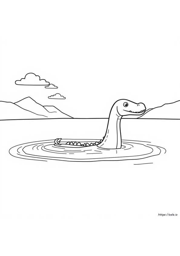 Loch Ness Monster Coloring Sheet
