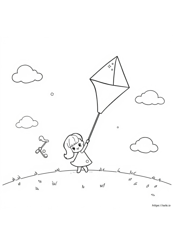 かわいい虹 ぬりえ 無料