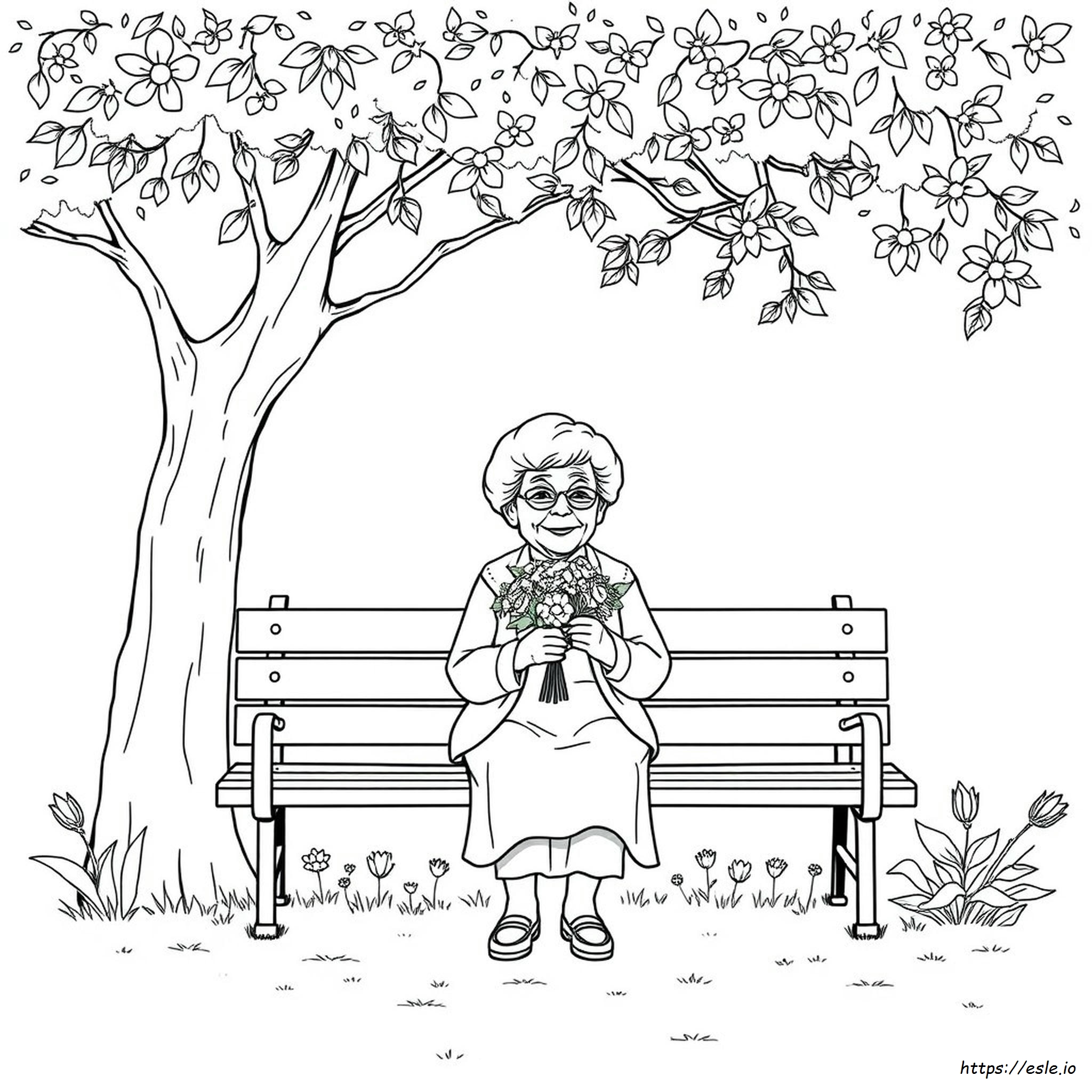 Grandmother Mothers Day Coloring Pages