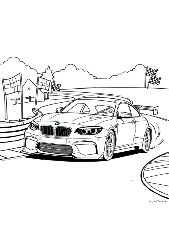 Bmw Mobil Balap Gambar Mewarnai