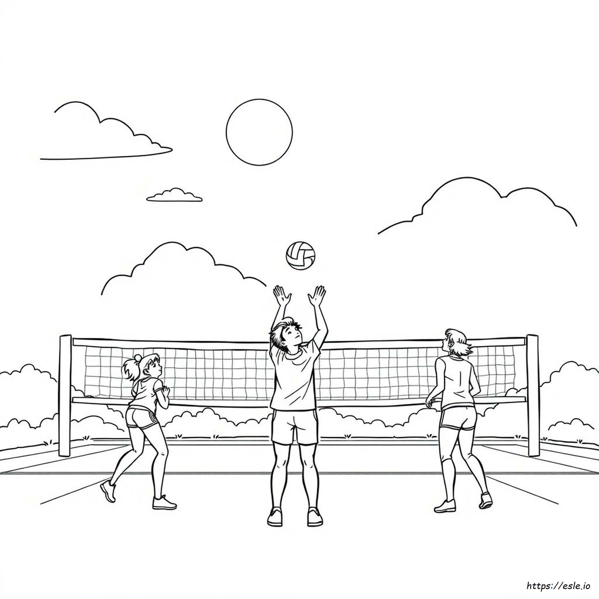 Kostenlose Volleyball Ausmalbilder