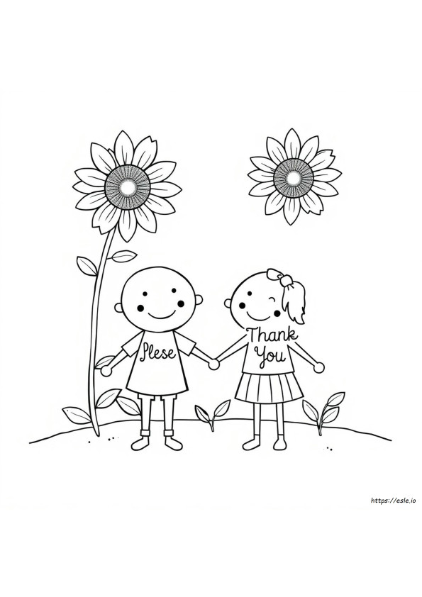 Please And Thank You Coloring Pages
