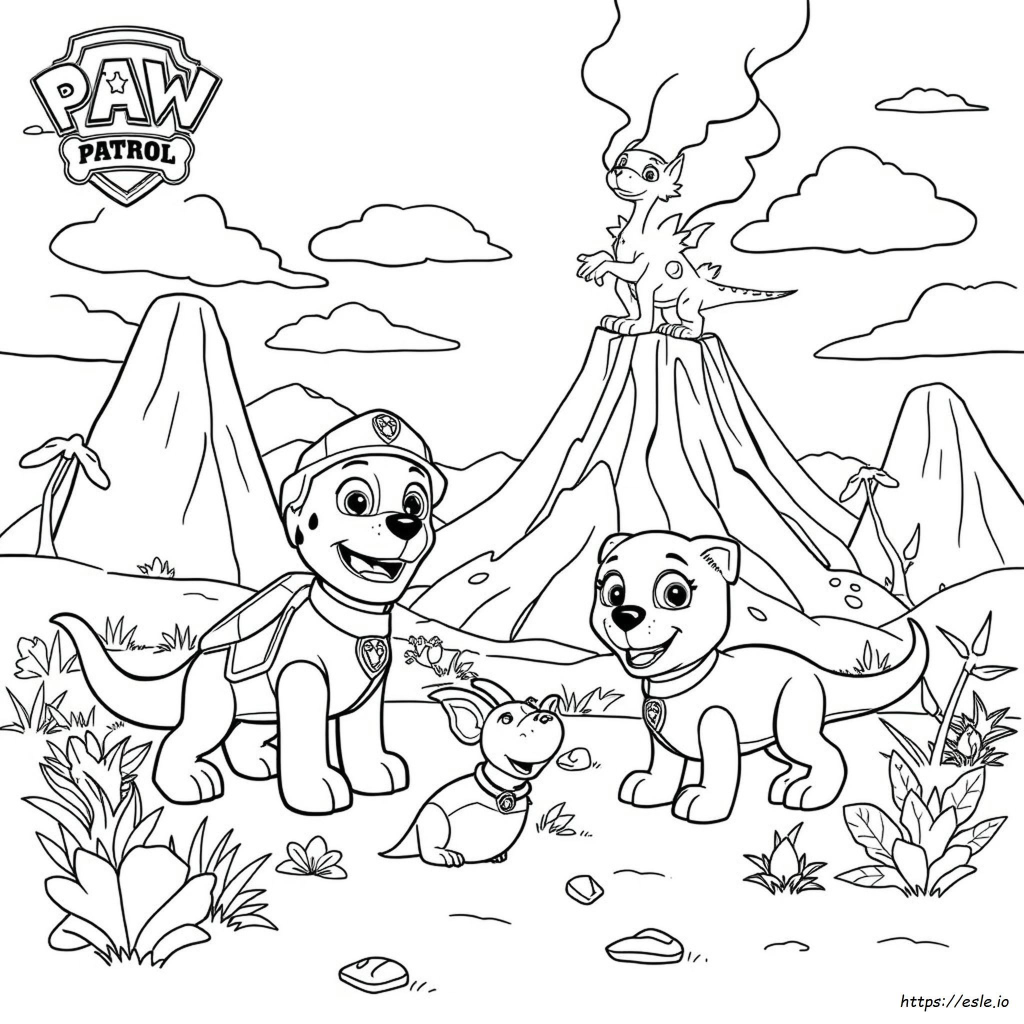 Paw Patrol Dino Rettung Ausmalbilder
