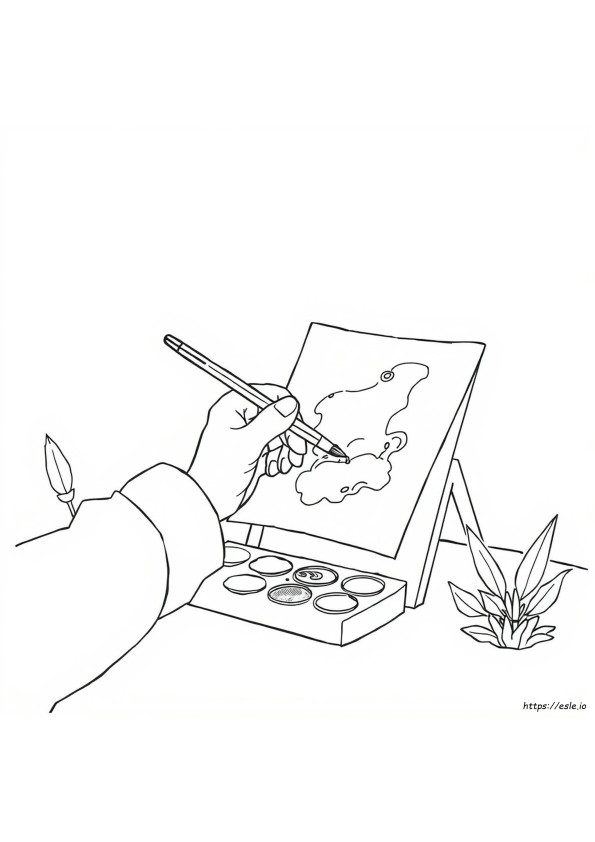 Papier Mit Wasserfarbe Färben