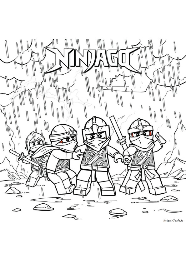 Ninja Badai Gambar Untuk Mewarnai