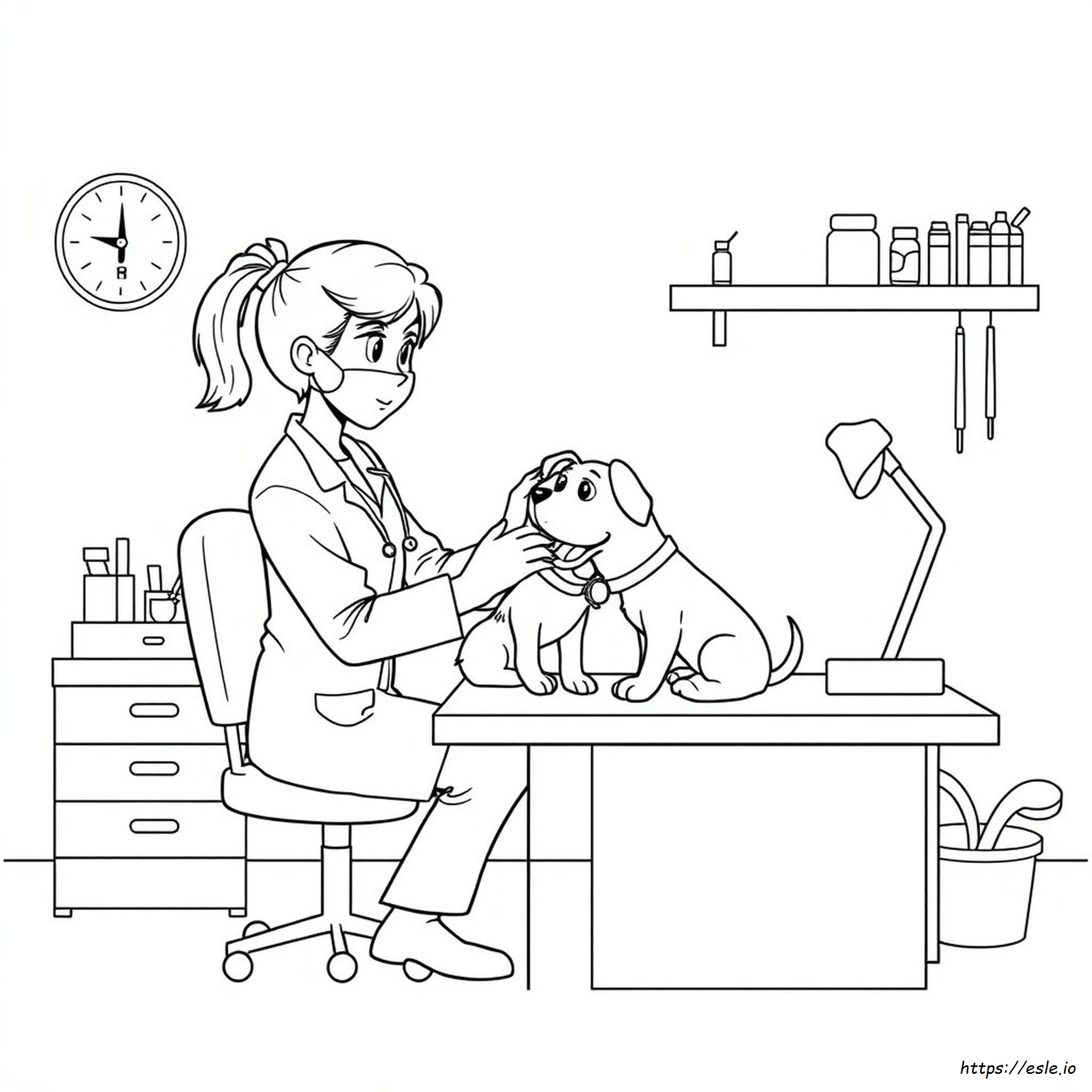 Veterinarian Vet Coloring Pages