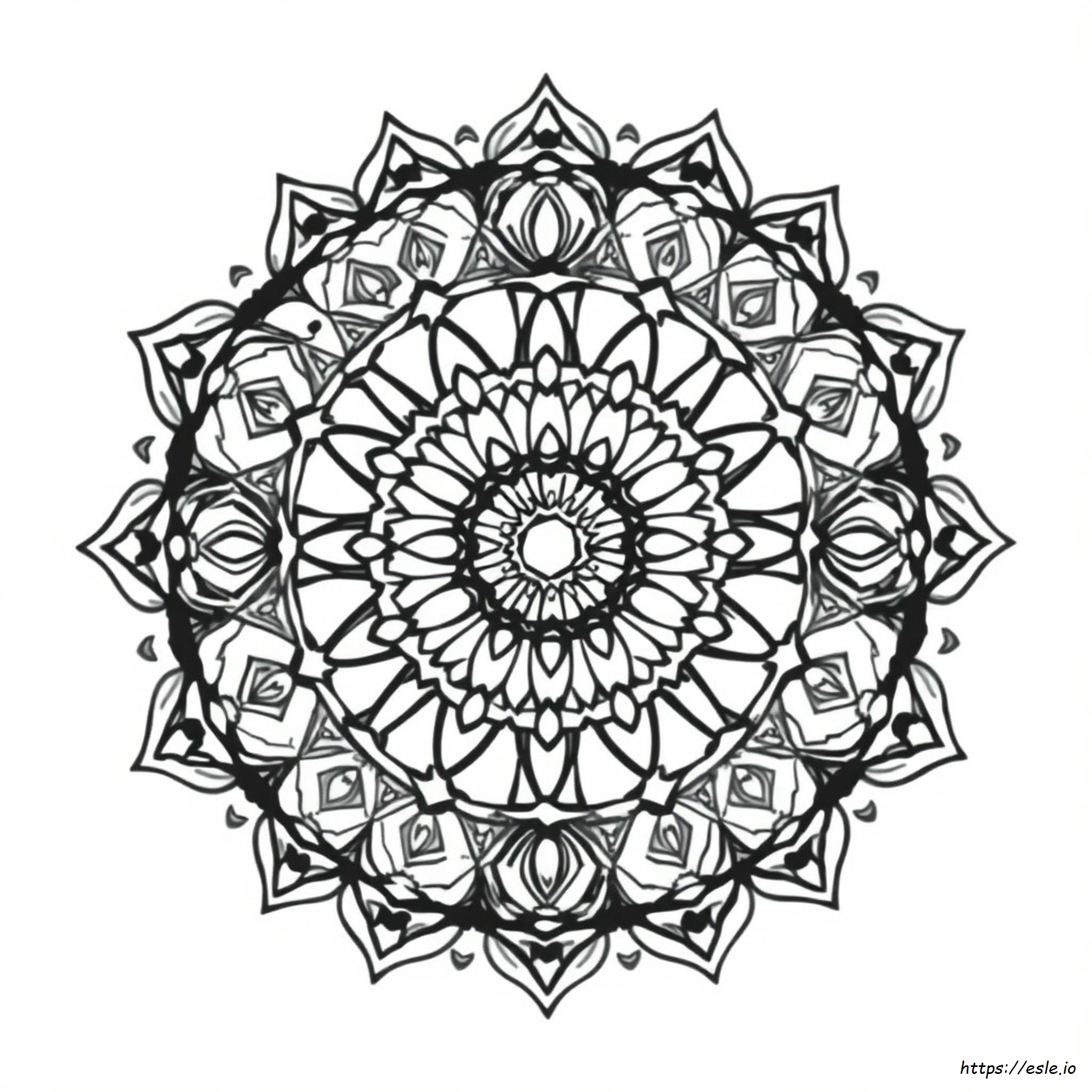 Gambar Mewarnai Seni Mandala Yang Dapat Dicetak