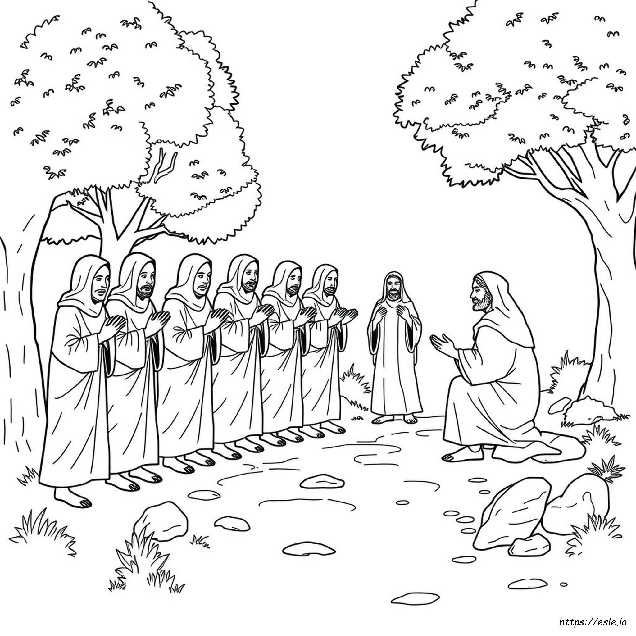 10 Lepers Coloring Page