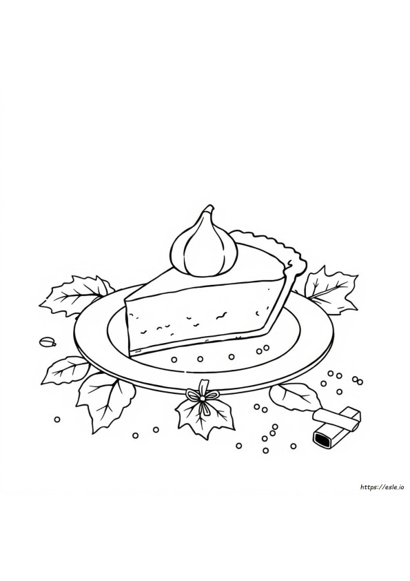 Torta De Abóbora Para Colorir Para Imprimir
