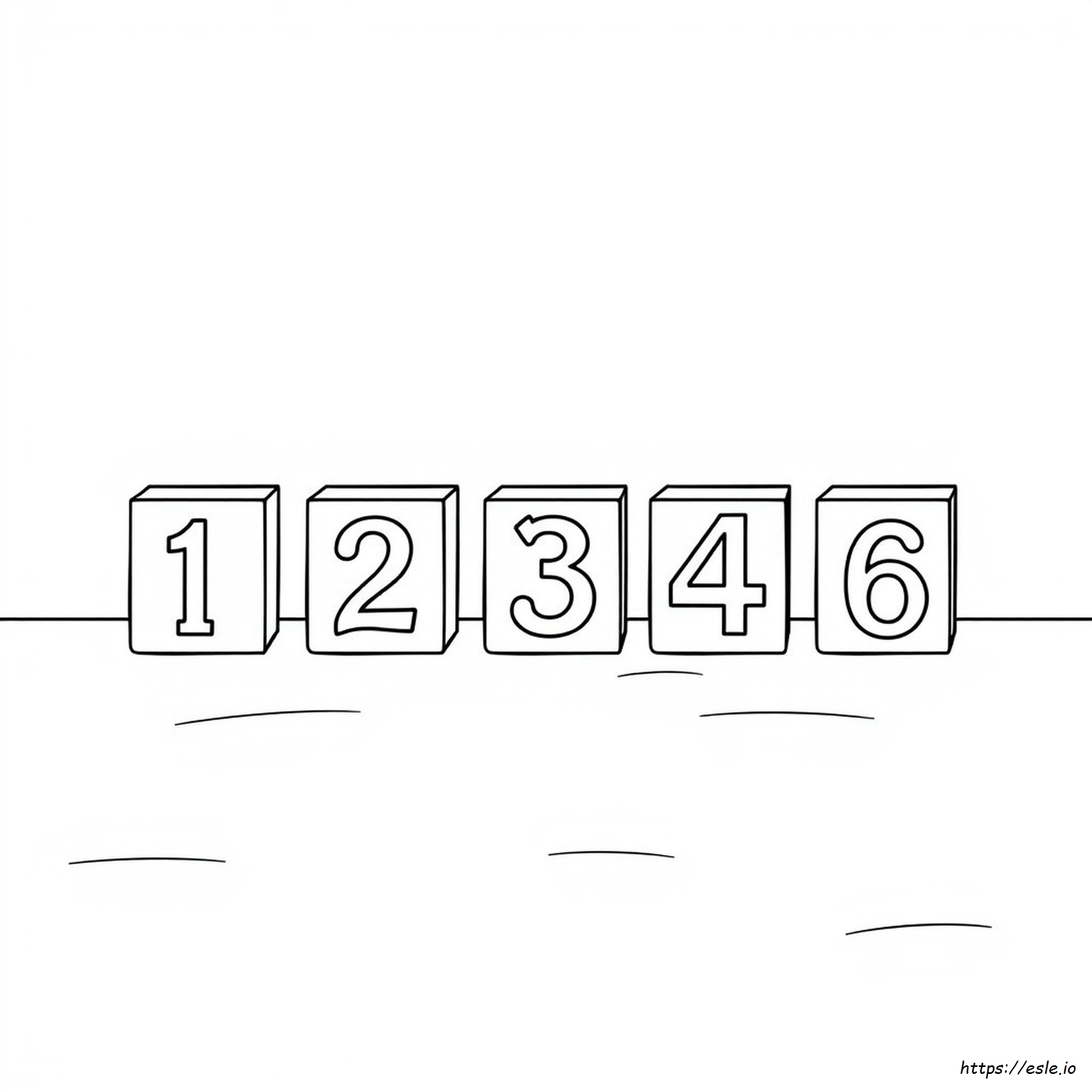 Number Blocks 1 10 Coloring Page