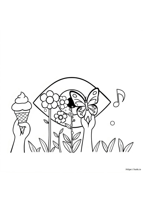 Preschool Five Senses Coloring Pages