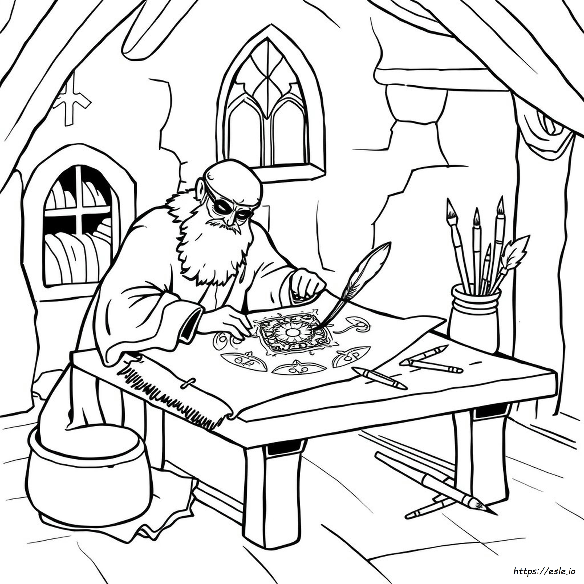 Illuminated Manuscript Coloring Pages